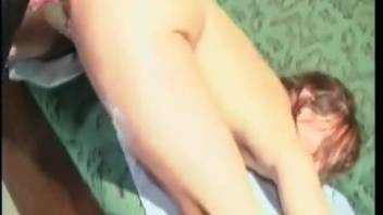 Ginger-haired woman with a pierced vagina relishing passionate intercourse