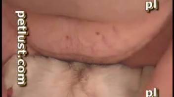 Guy shoves his stiff cock into that beast's cunt