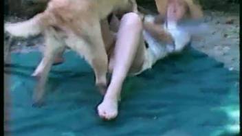 Outdoor sex with a hot zoophile chick