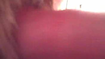 Man's rigid dick overpowering a bitch's narrow anus