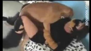 Collared dog cock slave getting fucked savagely