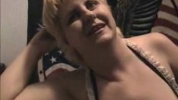 A dog pounds a voluptuous woman while her husband is away