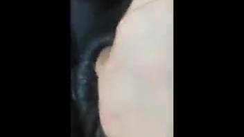 Aroused guy records himself intensely penetrating a horse