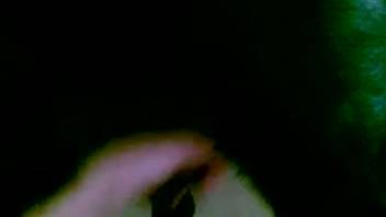Bestiality manual stimulation on an alluring dark-furred beast