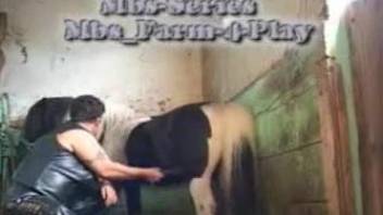 Mature with fat ass and huge tits, real horse porn on cam