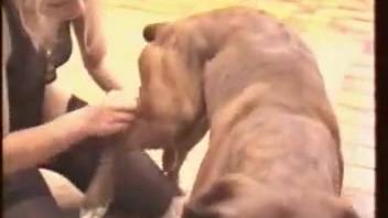 Blonde spouse craves canine dick in her mouth for total XXX action