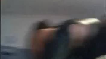 Sexy babe in leather permits quick and rough doggy-style penetration