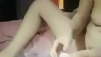Sophisticated naked lady attempts intense intercourse with the canine