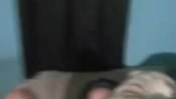 Detailed sex footage of a dog mounting his owner in the rear