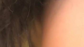 Brunette newbie groaning in intense fucking