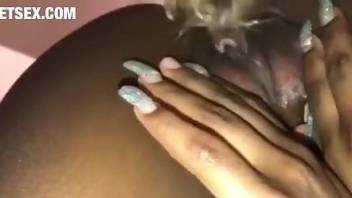 Black lady with a tight pussy pounding a dog here