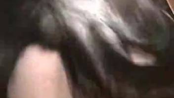 Mature woman experiments with backdoor intimacy involving a fluffy canine from unique perspectives