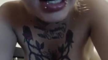 Attractive pussy display being fucked by a dog right here