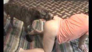Brunette with a shapely ass enjoying doggy style sex
